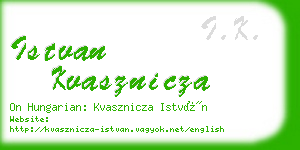 istvan kvasznicza business card